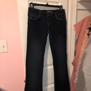 Black boot cut jeans low rise